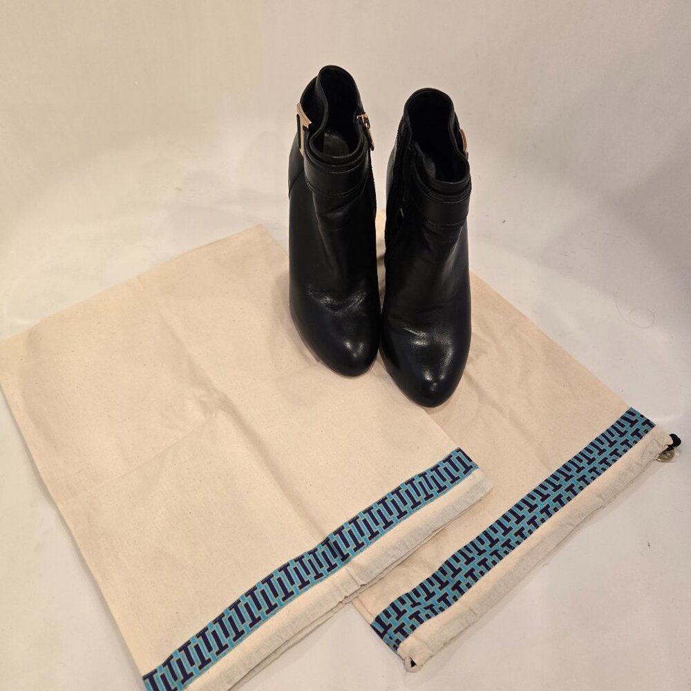 Tory Burch wedge ankle boots black Size 8 - Picture 7 of 7